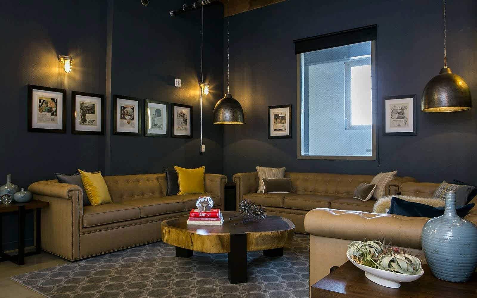 Chic industrial design office space, Redwood City interior designer.