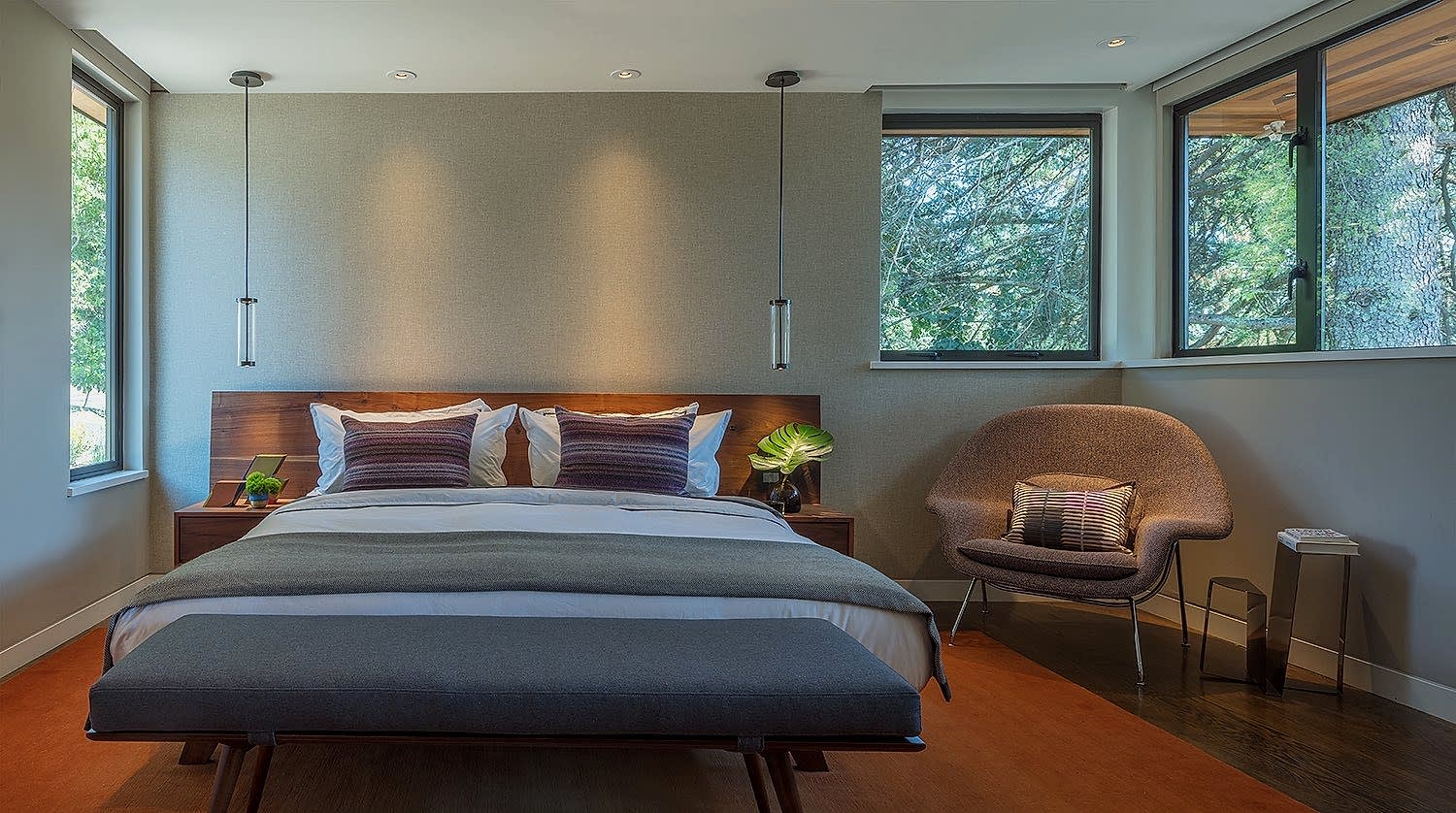 Interior Design Master Bedroom Skyline Drive Oakland, by LMB Interiors