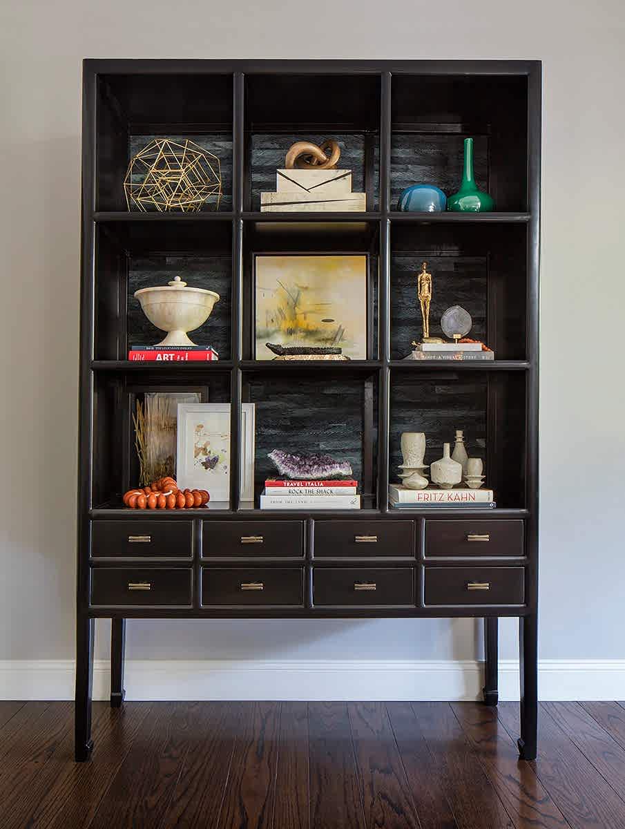 Sideboard with objects, interior design by LMB Interiors